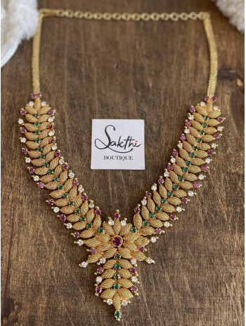 AD Stone Gold Choker Necklace