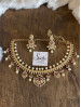 AD Stone Gold Matte Choker Necklace