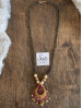 AD Stone Gold Matte Aaram Necklace