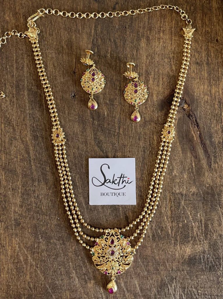 AD Stone Gold Aaram Necklace